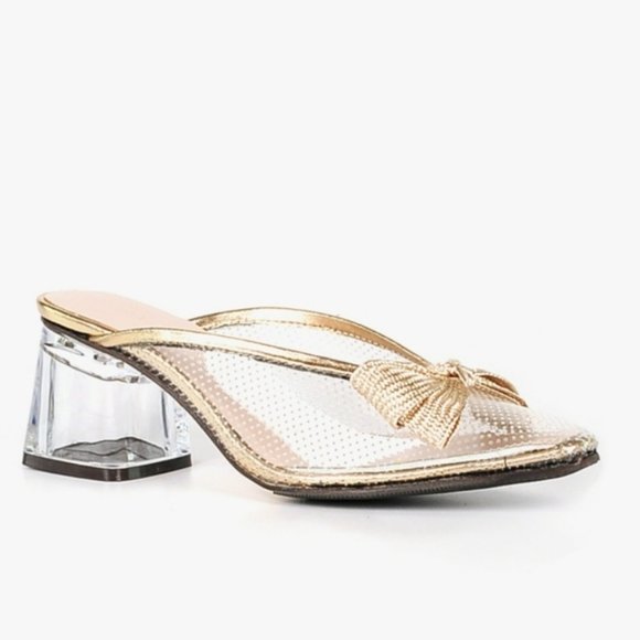 All Black Shoes - ALL BLACK Women's Clear Ribbon Mules | NWB